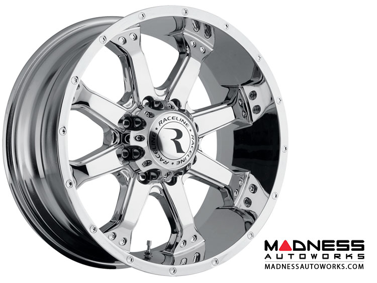 Jeep Custom Wheels (1) - Raceline - 991C - 20"x9" - Assault Chrome